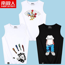 南極人（Nanjiren） 無(wú)袖 男士T恤 白/公雞  白/如來(lái)神掌  黑/半身人 
