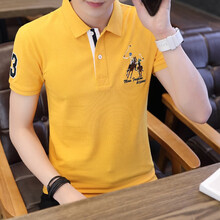 利紳狐（lishenhu） 短袖 男士T恤 黃色 