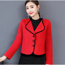紅色女裝冬短裝外套