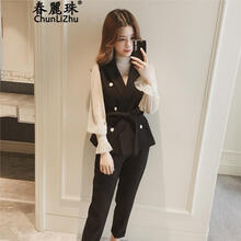 春麗珠（Chunlizhu） 松緊腰 直筒褲 女 九分褲 休閑褲
