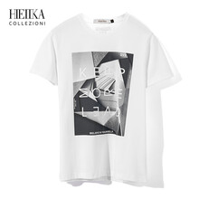 海一家（Hieiika） 短袖 男士T恤 米白花紋Q1 