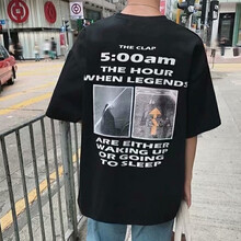 其他品牌 短袖 男士T恤 寬松5：00黑 