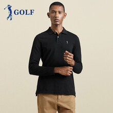 高爾夫（GOLF） 長袖 男士T恤 黑色 S，XL，L，XXXL，M，XXL