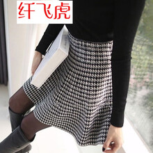 千鳥格短裙冬款