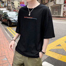 C2潮朝 五分袖 男士T恤 DS341黑色 