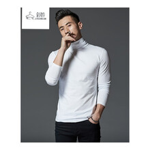 創(chuàng)衿（CHUANGJIN） 長袖 男士T恤 高領(lǐng)薄款002白色 