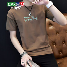 卡帝樂鱷魚（CARTELO） 短袖 男士T恤 咖啡色 