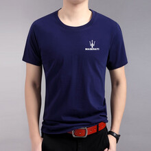 K L B ZHE 短袖 男士T恤 小叉子藍(lán)色 S，XL，4XL，5XL，L，XXL，XXXL，M