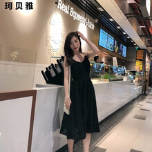 珂貝雅（KE BEI YA） 純色 拼接 連衣裙