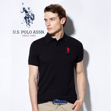 U.S. POLO ASSN. 短袖 男士T恤 黑色--24804 