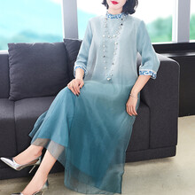 歐根紗真絲禮服裙
