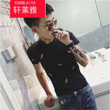 軒萊雅（XUANLAIYA） 短袖 男士T恤 B053 黑短袖 