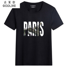 古萊登（GODLIKE） 短袖 男士T恤 黑色防水短袖PARIS 
