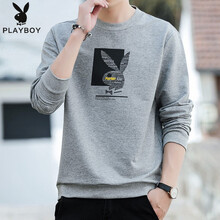 花花公子（PLAYBOY） 長(zhǎng)袖 男士T恤 灰色303 