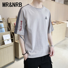 MR&NRB 短袖 男士T恤 淺灰色 