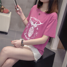 時(shí)尚印花短袖，微胖女神的福音