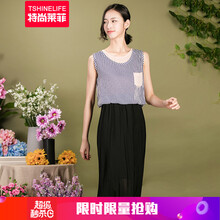 特尚萊菲（Tshinelife） 豎條紋 條紋 連衣裙
