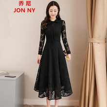 喬尼（JON NY） 純色 蕾絲 連衣裙