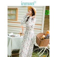 茵曼（INMAN） 碎花 褶皺 連衣裙