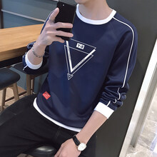 其他品牌 長(cháng)袖 男士T恤 LM-WY3072藏青色 