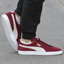 彪馬（PUMA）板鞋352634-75/酒紅色/翻毛皮 