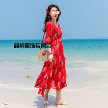 歐麥圖（OVMATTU） 碎花 綁帶，印花，蝴蝶結(jié) 連衣裙