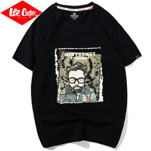 Lee Cooper 短袖 男士T恤 3267黑色短袖T恤 