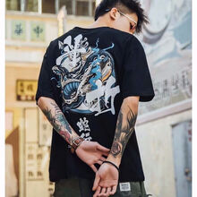 圖蘇良人 短袖 男士T恤 斗蛇高質(zhì)量黑色 