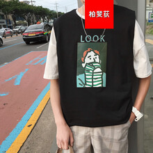 柏斐荻（BYPHYTEE） 無袖 男士T恤 黑色 
