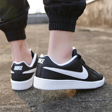 耐克（NIKE）板鞋749747-010/黑色白勾 皮面 