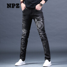 NPZ 小腳褲 歐美簡(jiǎn)約 男士牛仔褲