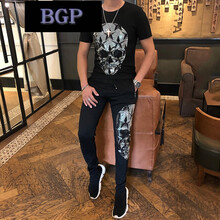 BGP 短袖 男士T恤 星星骷髏短袖套裝 