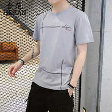 合范（HEFAN） 短袖 男士T恤 灰色 