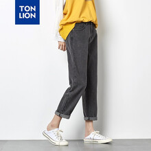 唐獅（TonLion） 高腰 直筒褲 女 長褲 牛仔褲