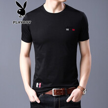 花花公子（PLAYBOY ESTABLISHED 1953） 短袖 男士T恤 5508黑色 