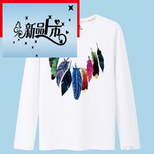 古萊登（GODLIKE） 長袖 男士T恤 白色(羽毛) 