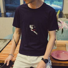 森馬（SEnMA） 短袖 男士T恤 T72深藍(lán)色官網(wǎng)旗艦店 