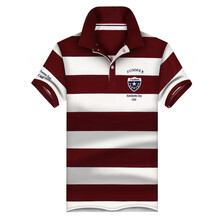 星馬豪 短袖 男士T恤 酒紅白 