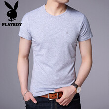 花花公子（PLAYBOY） 短袖 男士T恤 2441HH1512灰色 