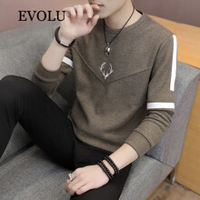 EVOLU 長袖 男士T恤 咖啡色 
