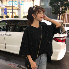 ETGAZ 亮片 短袖 T恤 女 圓領(lǐng)