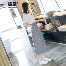 梔皇（ZHIHUANG） 條紋 條紋 連衣裙