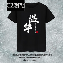 C2潮朝（CHAOCHAO） 短袖 男士T恤 黑色3 