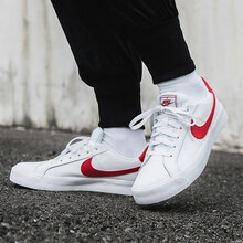 耐克（NIKE）板鞋BQ4222-100/紅白/皮革鞋面 