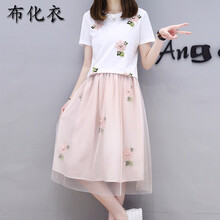 布化衣 植物花卉 植絨 連衣裙