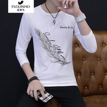 富貴鳥(niǎo)（FUGUINIAO） 長(cháng)袖 男士T恤 白色 XL，L，XXXL，M，XXL