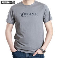 吉普（JEEP） 短袖 男士T恤 灰色  TS0112 