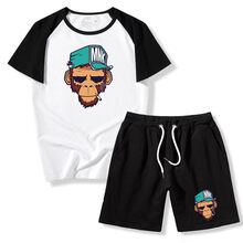 低調的依戀 短袖 男士T恤 插肩袖+黑色短褲 MT114 