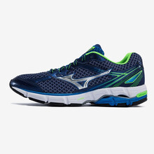 美津濃（MIZUNO）跑步鞋藍(lán)/銀/熒光綠 41