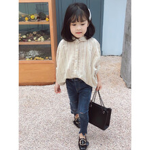 女童磨毛牛仔褲